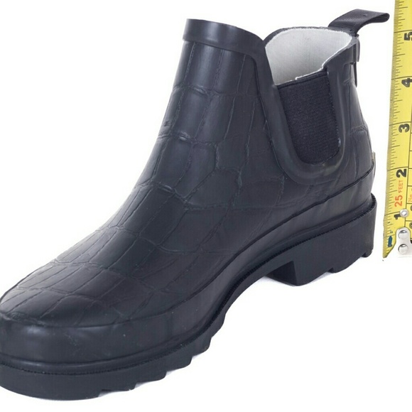 Women's Rainboots, Rubber Ankle Rain Boots, RB-6103, Croco - Picture 2 of 4